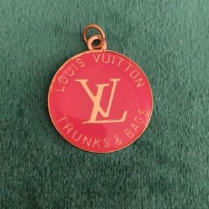 Fashion Pink and Gold Logo Charm or zipper pull